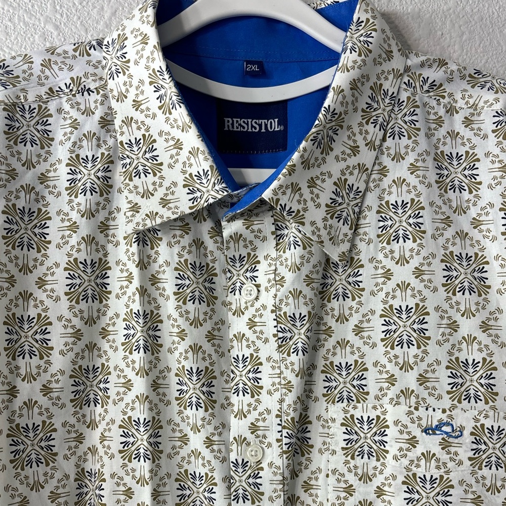 Resistol Western Patterned Button Down Shirt Men … - image 3